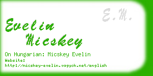 evelin micskey business card